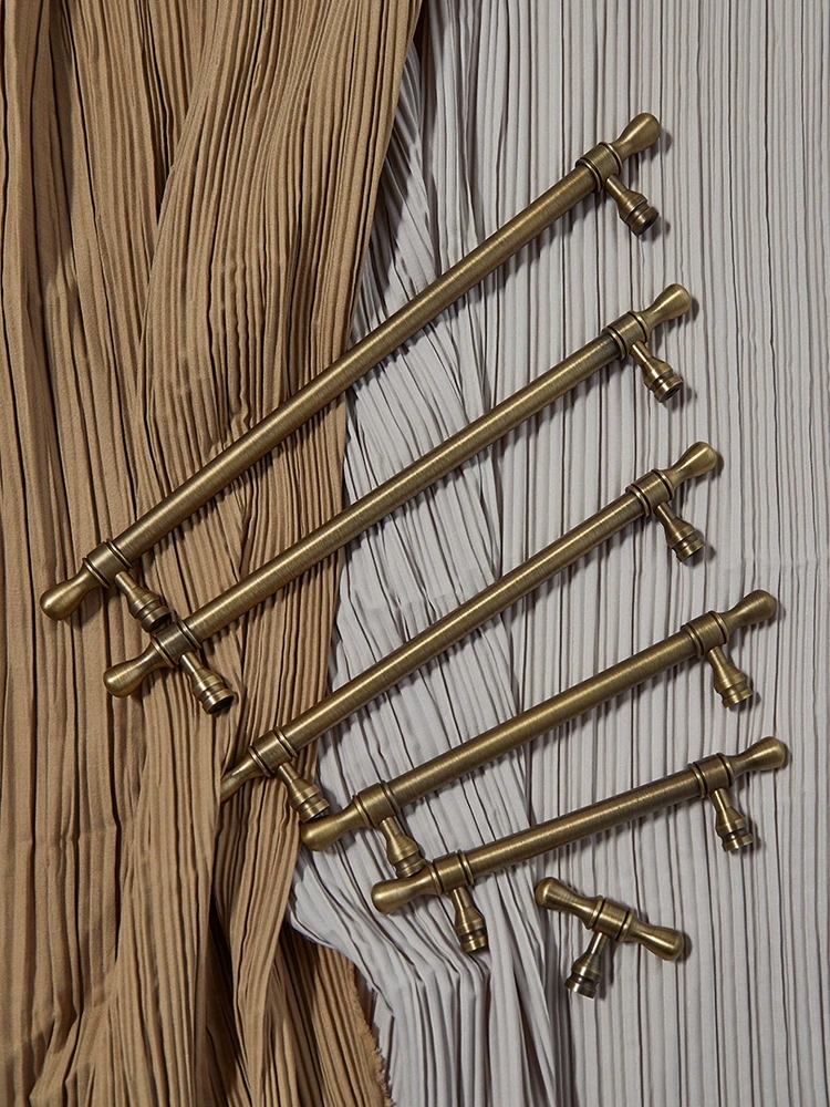 ANXIANG Антикварная латунная дверная ручка шкафа с каплями воды, античная бронза, ручка ящика во французском стиле