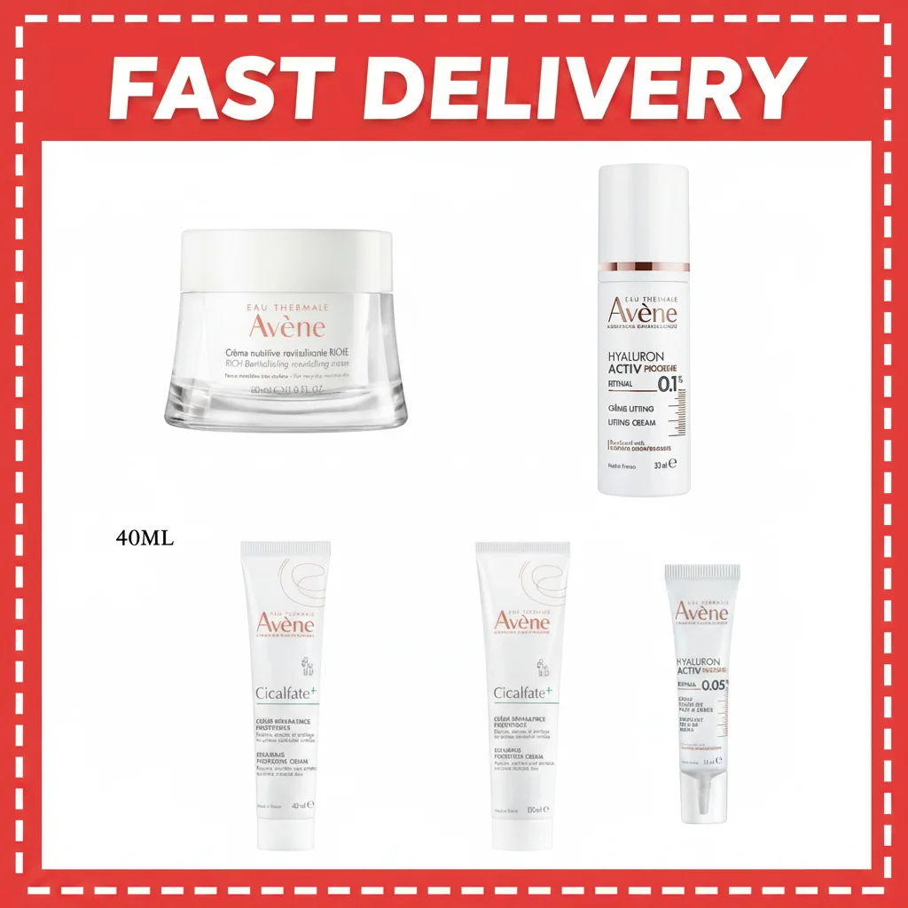 Crema Reparadora y Calmante de 40/100 ml, Crema con Ácido Hialurónico y Retinal de 30 ml para el Cuidado de la Piel Sensible e Irritada del Rostro y los Ojos