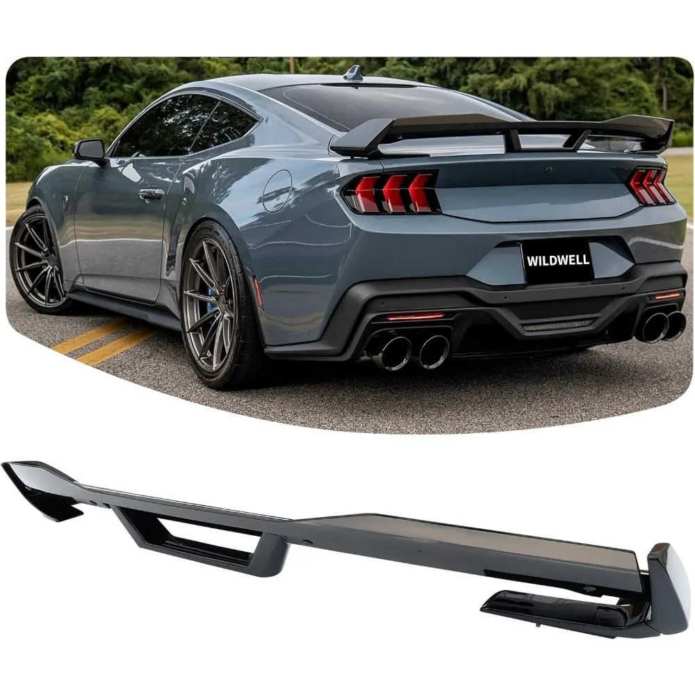 

Rear Trunk Spoiler for 2024-2025 Ford Mustang GT EcoBoost Premium S650 Dark Horse Style, Mustang Performance Rear Spoiler W/Gur