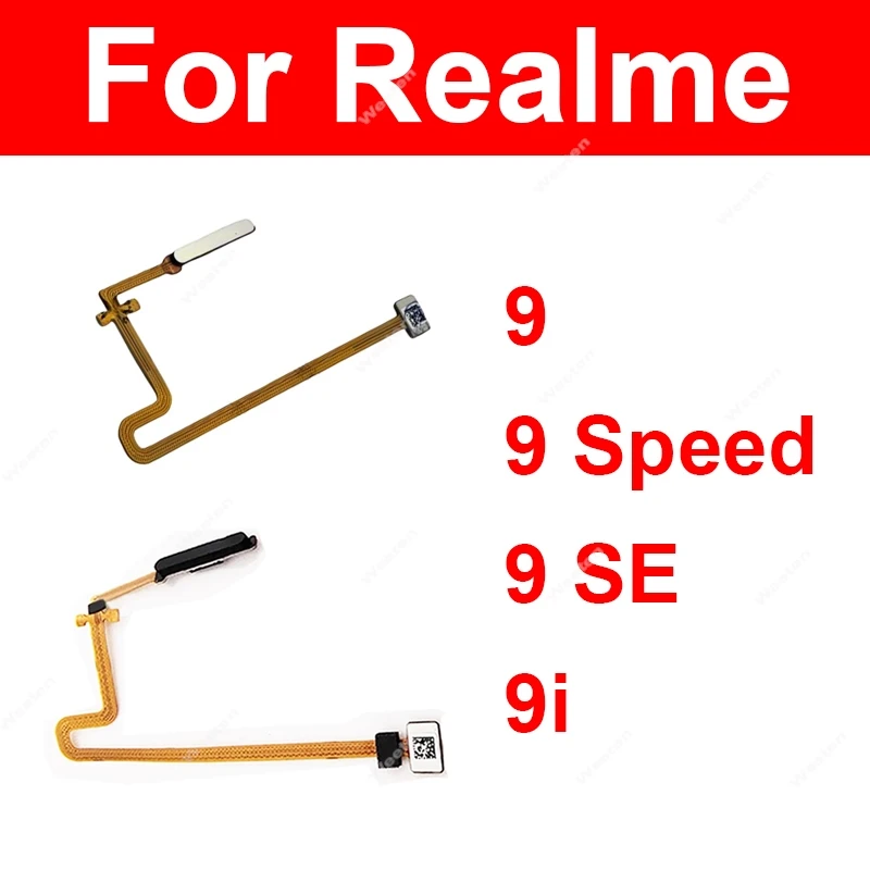 

Для Realme 9 5G Speed 9 SE 9i Датчик отпечатков пальцев Гибкий кабель Кнопка питания Датчик отпечатков пальцев Домашний сенсорный датчик Гибкая лента
