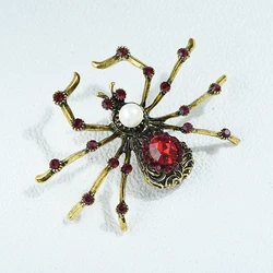 ICEYY  Large Spider Brooch Pins For Women Men Retro Insect Animal Brooches Punk Halloween Metal Pin Backpack Clothes Lapel Badge