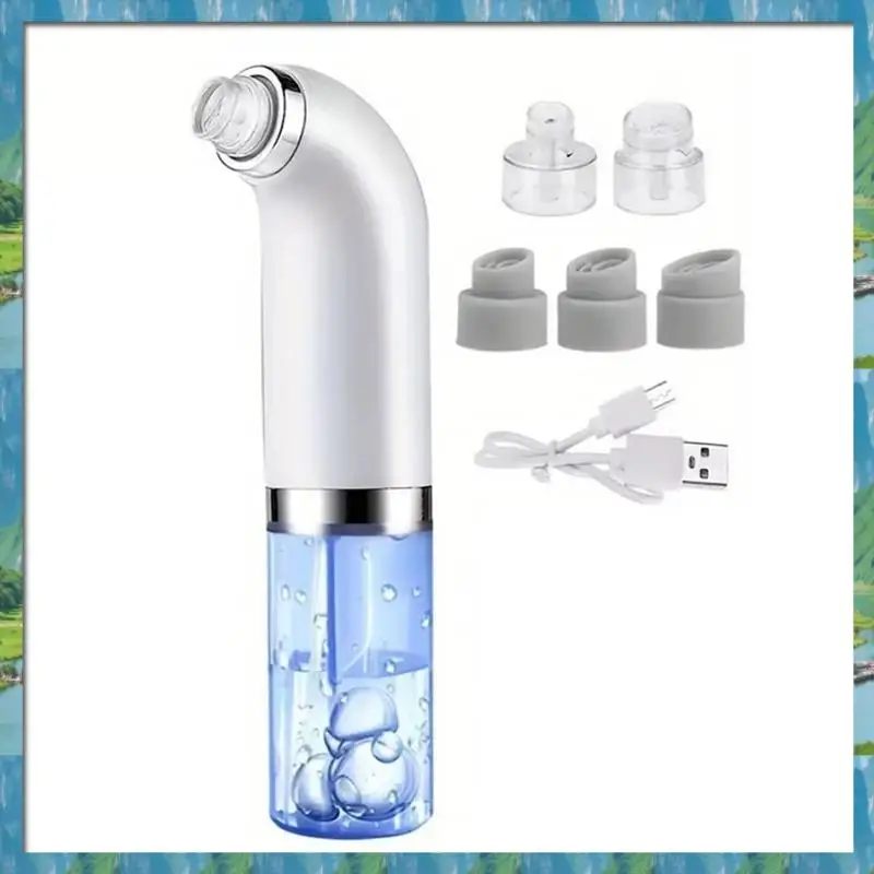 De mee-eterverwijderaar Poriënvacuüm Facecleaner Elektrisch Puistje Acne Zwart Headremoval USB Oplaadbare watercycluszwart