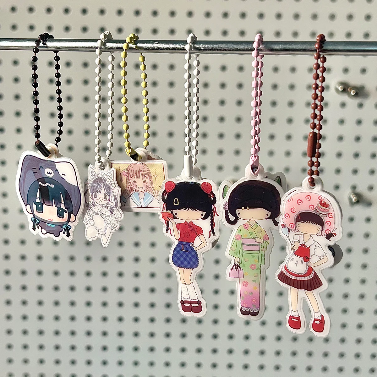WAKAWAKA Mini Puff Foam Keychain Phone Charm Keyring Original Design Bubble Cotton Bag Car Keys Accessories Cute Decor