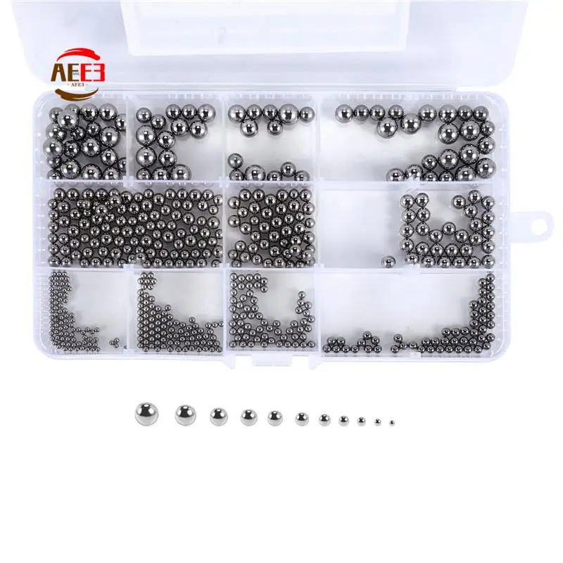 AEE3-520Pcs Precision Steel Ball Bearings ,2-8Mm Balls Magnetic Loose Bicycle Bearing Balls Assortment Kit