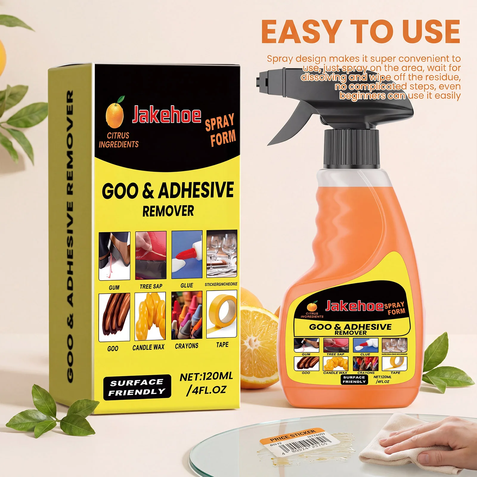 Multi Purpose Adhesive Remover Sticker Label Glue Residue Cleaner No Trace Quick Adhesive Remover Household Car Office Cleaning