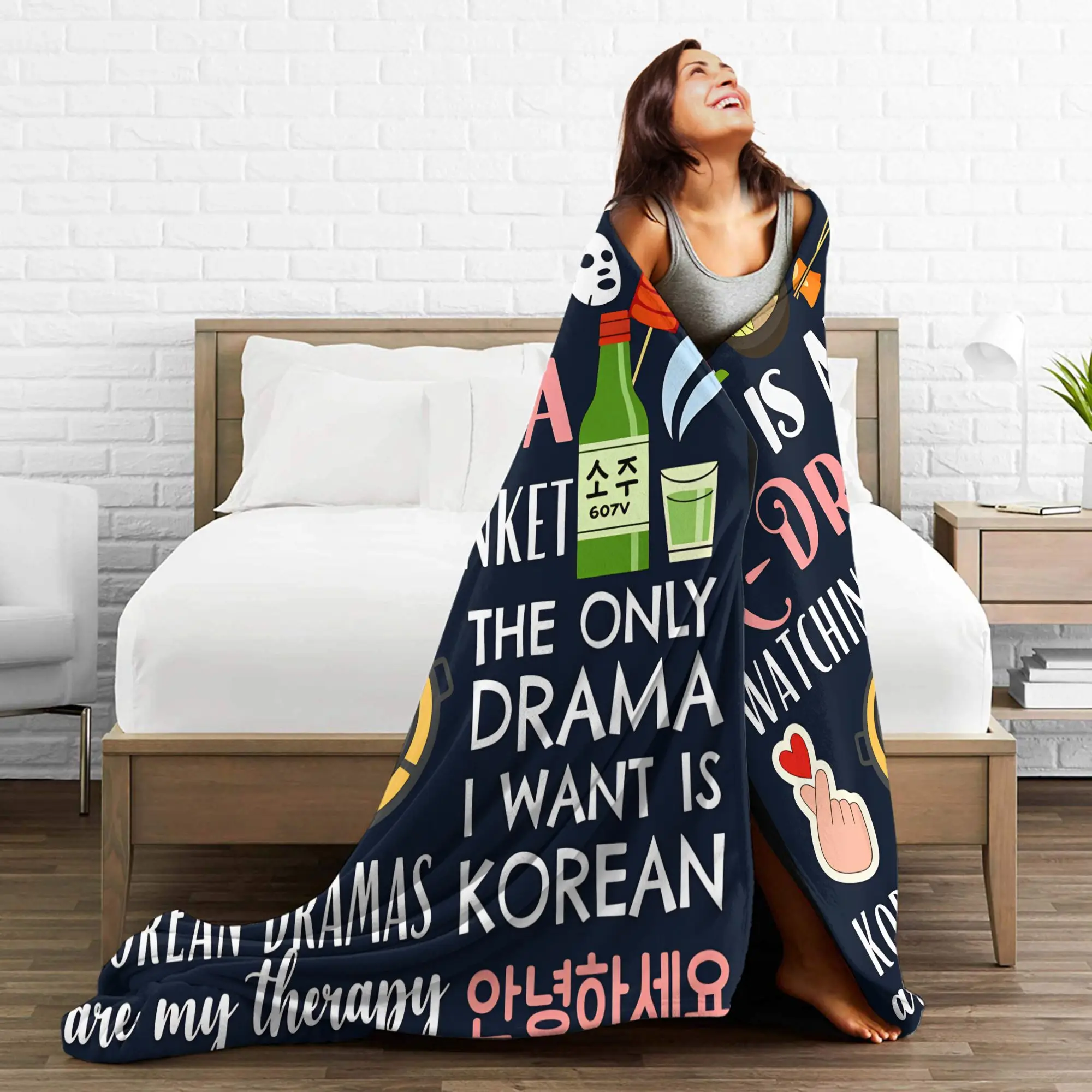 K-Drama K Pop Coreano Coperte Super Calde Ragazze Ragazzi Peluche Coperta da tiro Moda Divano Letto Copriletto in flanella Copridivano