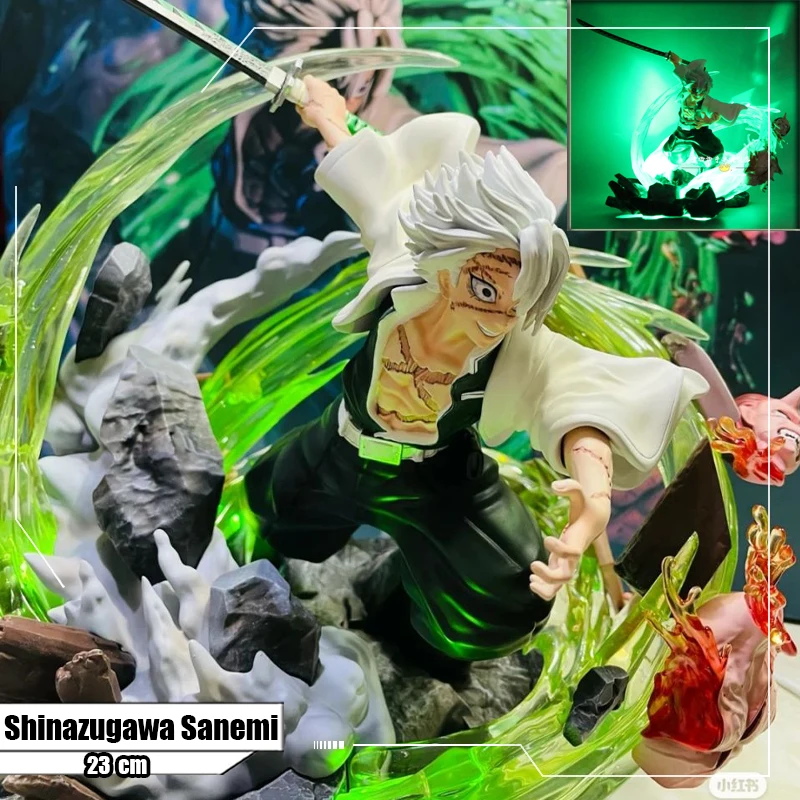 

23CM Demon Slayer Anime Figure Kimetsu No Yaiba Shinazugawa Sanemi Statue Pvc Action figure Collection Model Toy for kids Gifts