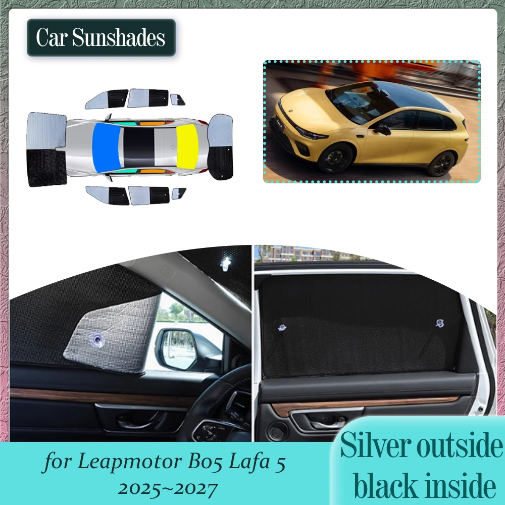 

Солнцезащитный козырек для Leapmotor B05 Lafa 5 2025~2027 2026: шторка на люк, боковые окна, защита от солнца, аксессуары для крыши
