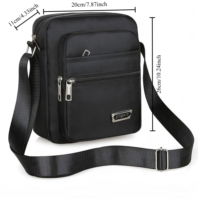 Men's casual crossbody bag, large capacity waterproof high-quality shoulder bag, suitable for outdoor sports and travel image 2