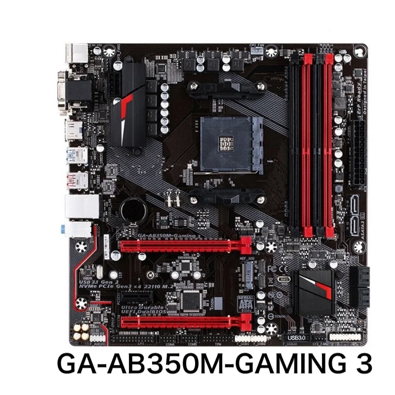 

For Gigabyte GA-AB350M-GAMING 3 Motherboard AB350M-GAMING 3 AM4 DDR4 Micro ATX Mainboard 100% Tested OK Fully Work Free Shipping