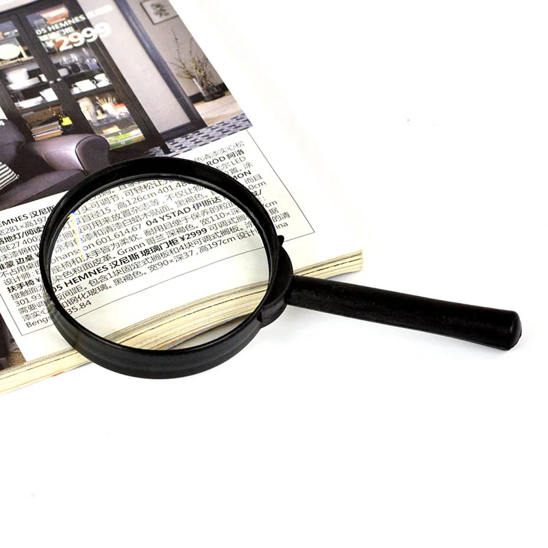 1Pc 60mm 5X Magnifier Handheld Reading Magnifying Glass Lens Jewelry Loupe Zoomer