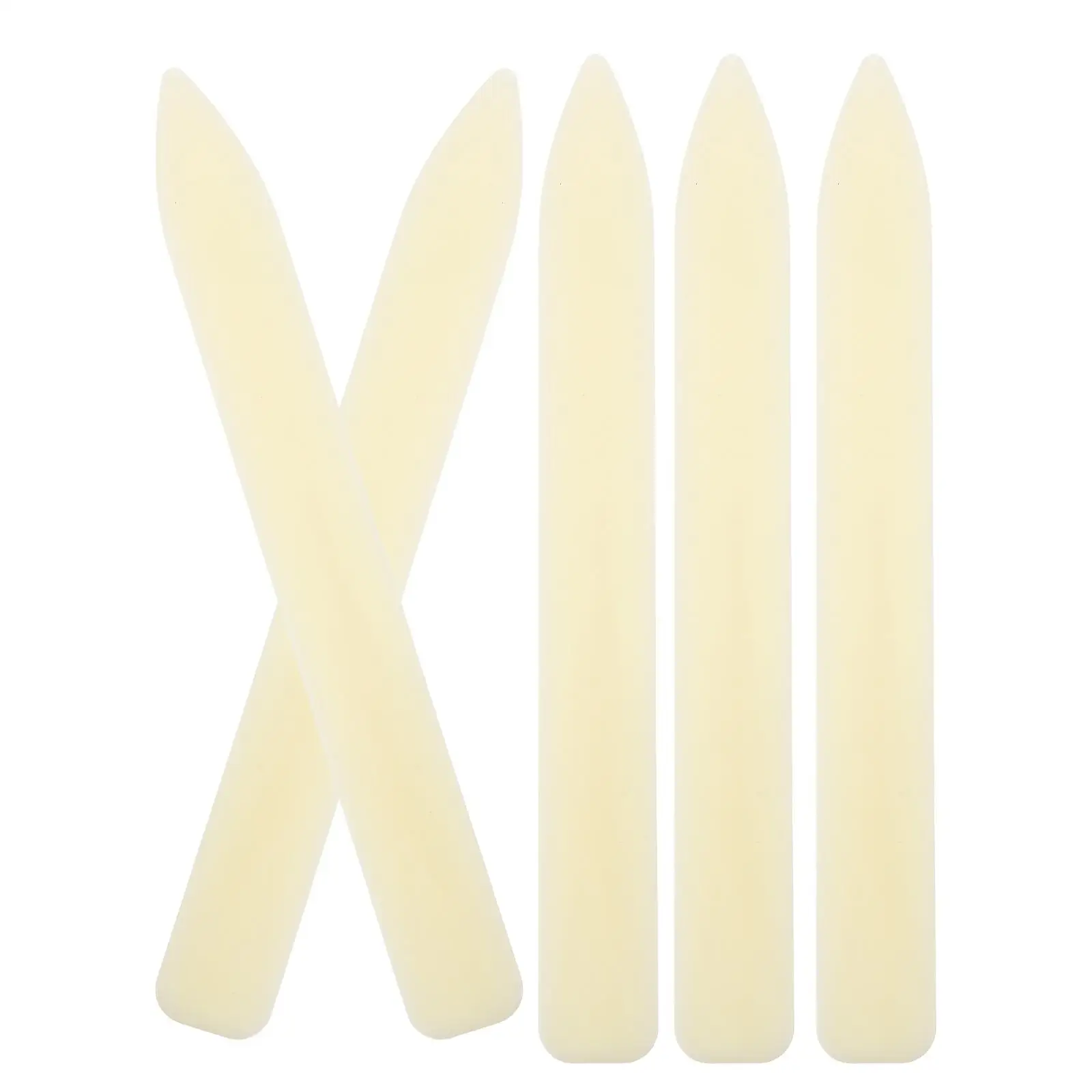 5pcs Plastic Folder Paper Creaser for Card Making Knife Bone Folders For Paper Crafting Letter Opener Beige Color