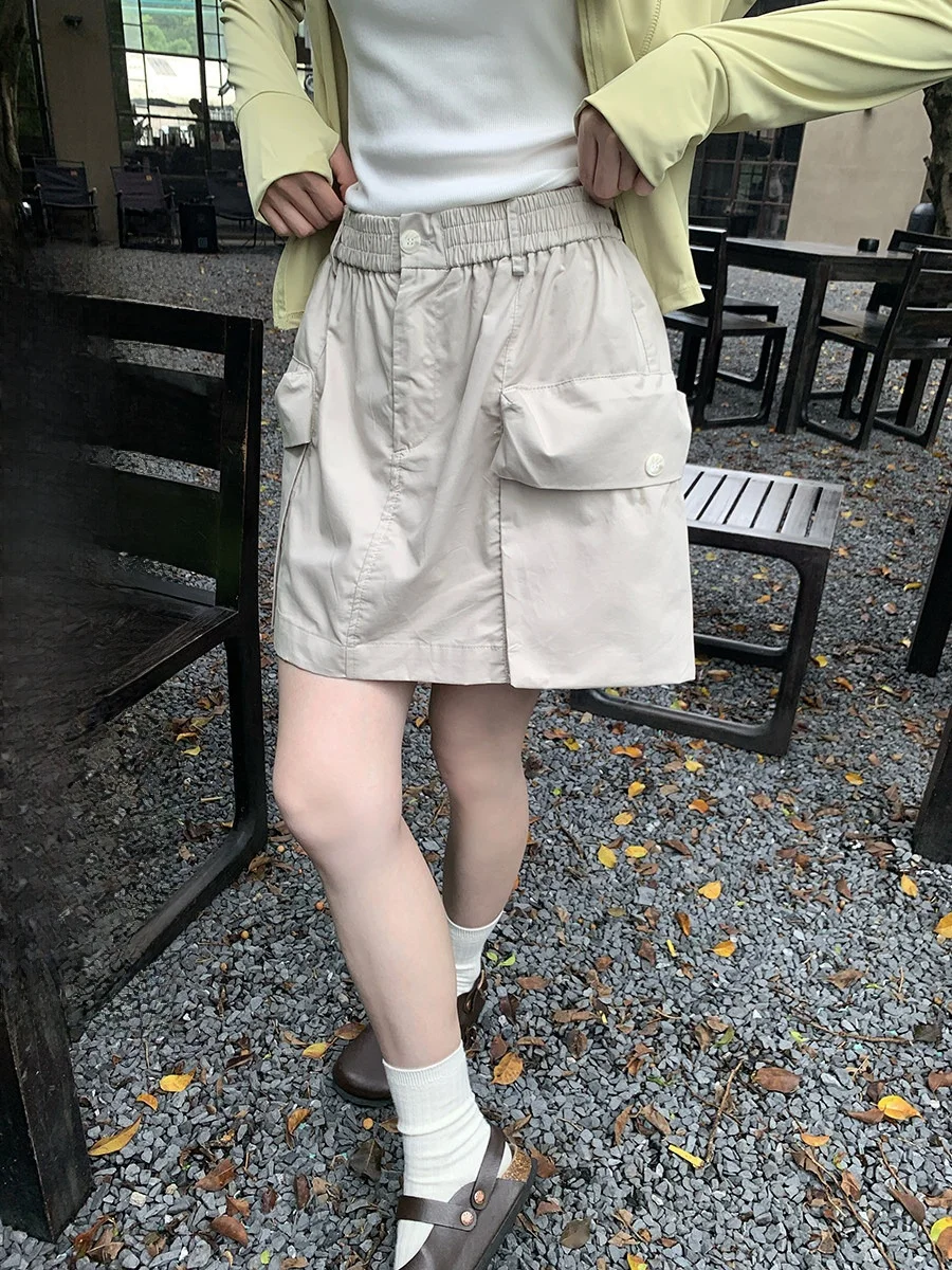 

Slimming High Waist ort A-Line Skirt for Women ket Versatile Korean Sle Commute Summer 2025 New Arrival