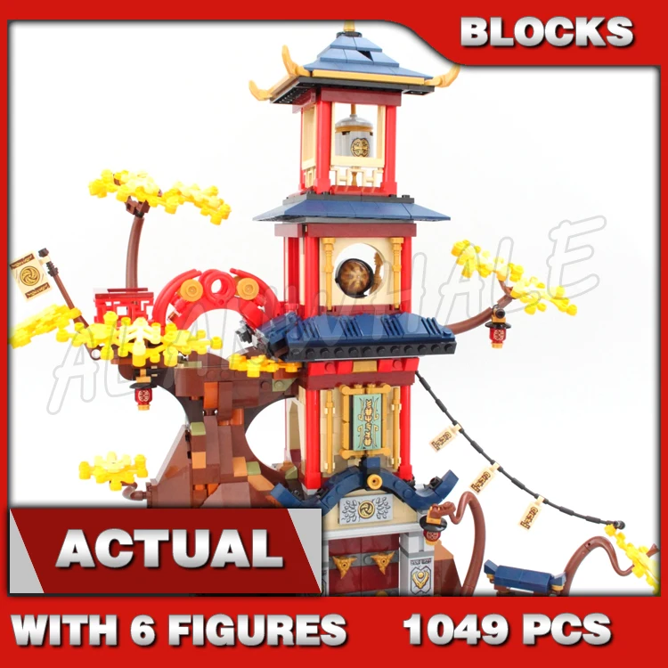 

1049pcs Shinobi Dragons Rising Temple of the Dragon Energy Cores Hidden Traps 70085 Building Block toys Compatible with Model