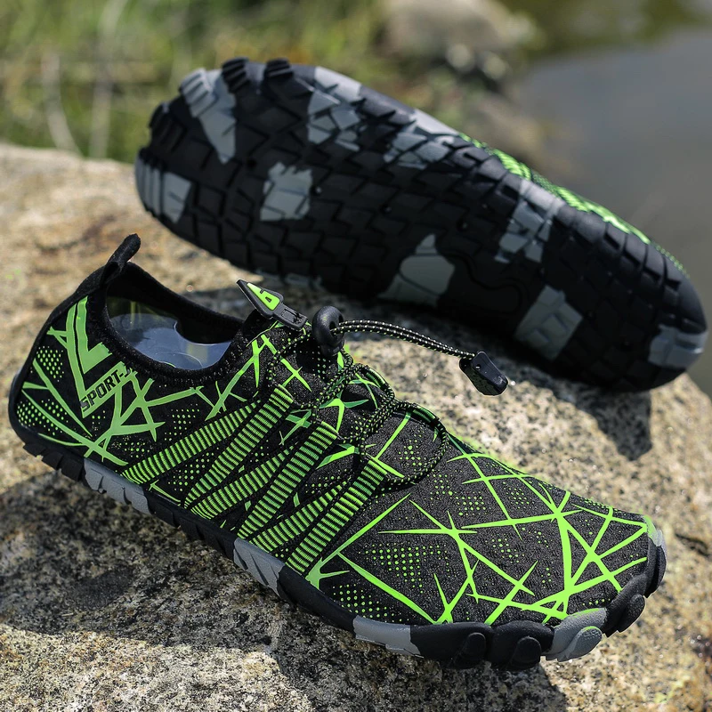 

Мужская пляжная обувь, легкие быстросохнущие водные кроссовки, дышащие кроссовки с пятью пальцами для серфинга, подводного плавания, пара обуви для трассировки