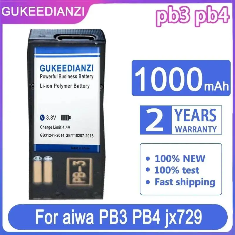 Batería PB-3 PB-4 para Aiwa PB3 PB4 jx729 jx629 jx303 jx505 jx609 p50 px30 rl75 PS3 jx819 jl50 rx470 rl50 pl50 f50 pl50 jl30 px30