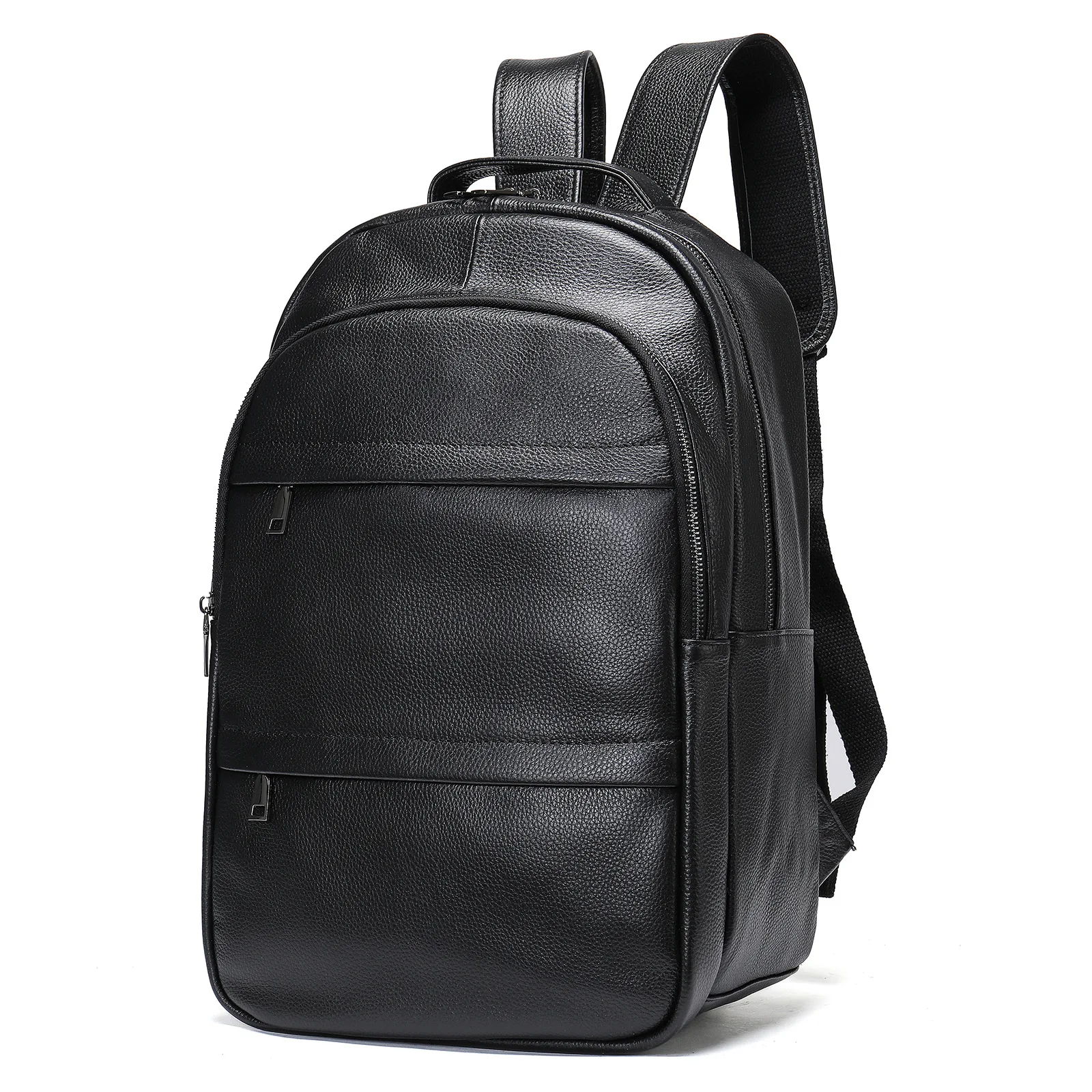 Mochila Marant de cuero de moda para hombre, mochila de viaje al aire libre ligera negra, bolsa para ordenador