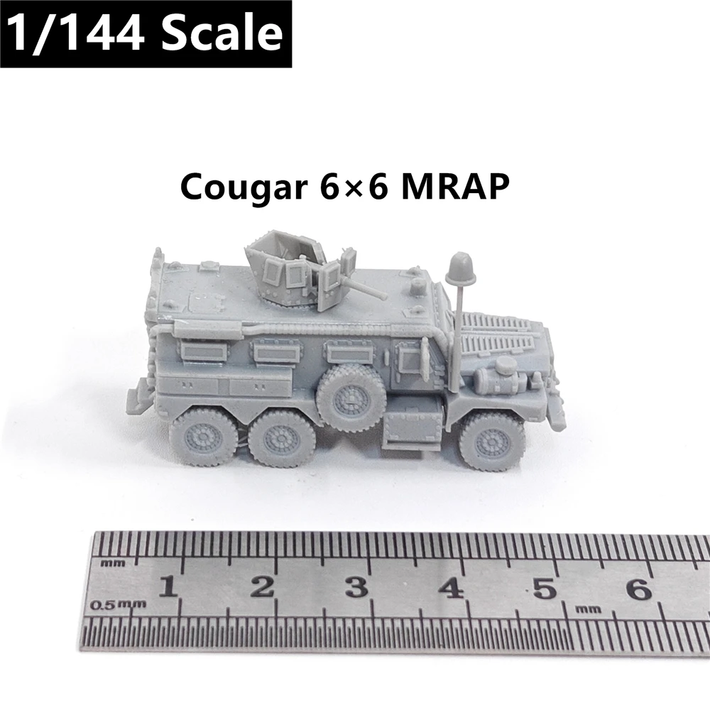 

US Army Cougar 6×6 MRAP,3D Printed,1/144 Scale Mini Tank Model,Resin,Paintable