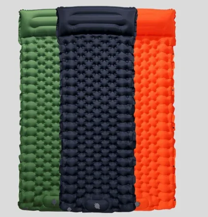 

Compact Ultralight TPU Inflatable Camping Sleeping Pad Premium Waterproof Sleeping Mat Built-In Foot Pump Beach Picnic