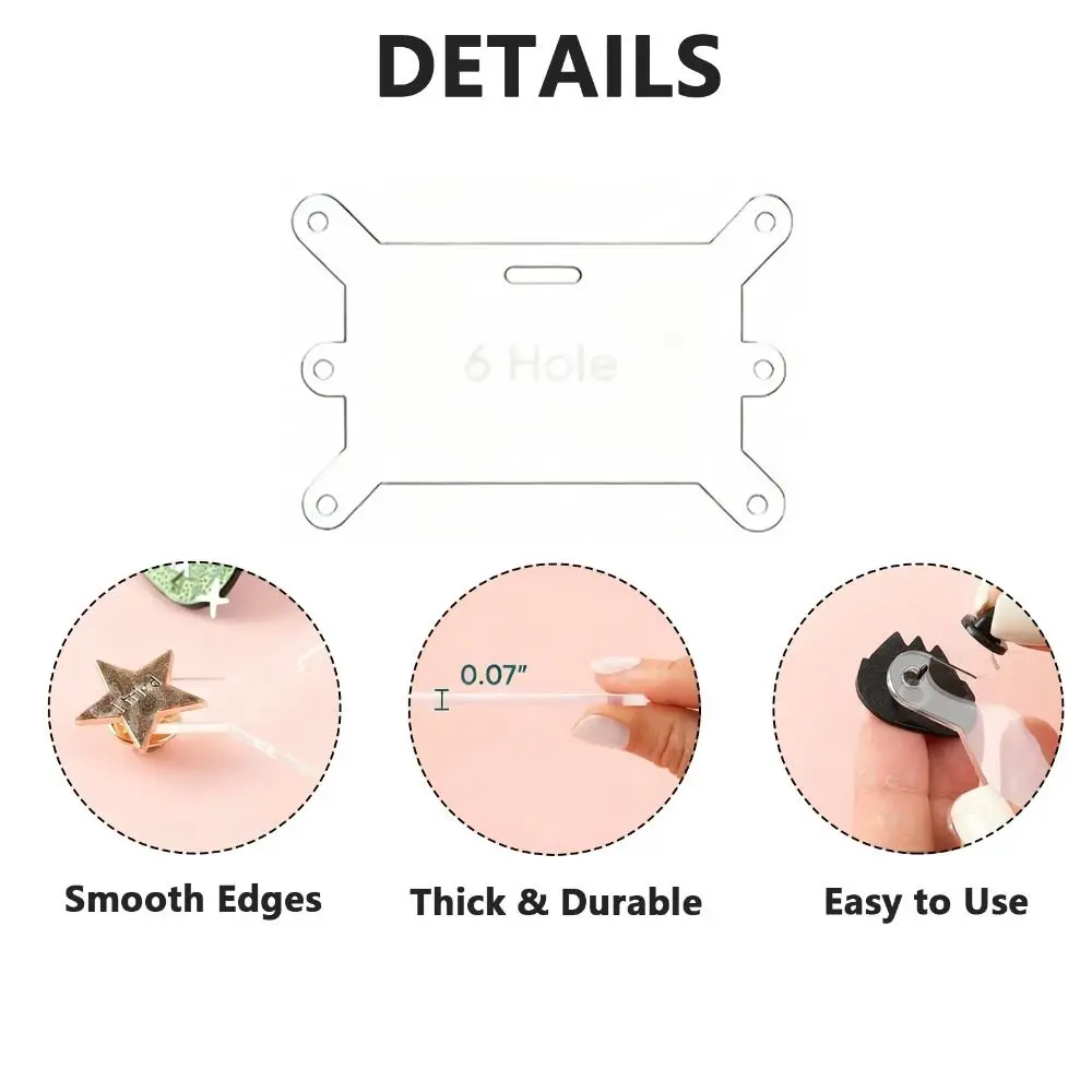 DIY Transparent Badge Holder Horizontal Reusable ID Card Holder Acrylic Pin Holder Gift