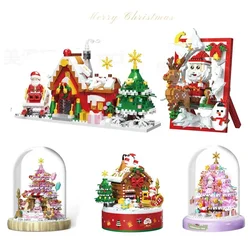 2024 New Mini Blocks Fun Christmas Tree Goods Music Box Santa Claus Building Bricks Toy Adults Present Xmas New Year Girl  YG