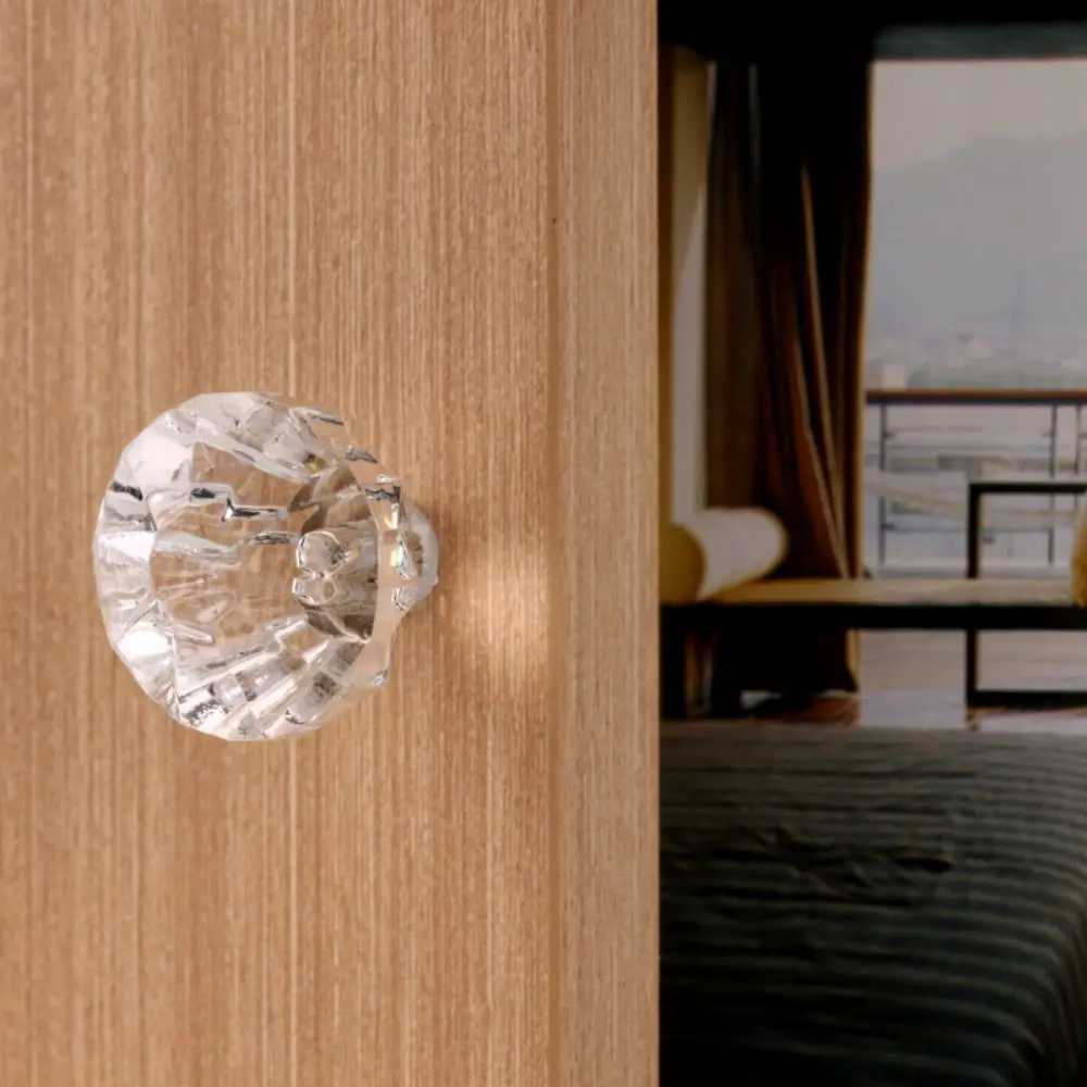 

Acrylic Crystal Glass Cabinet Knob Transparent 20/25/30mm Drawer Knob Single Hole Furniture Hardware Drawer Pull Handle