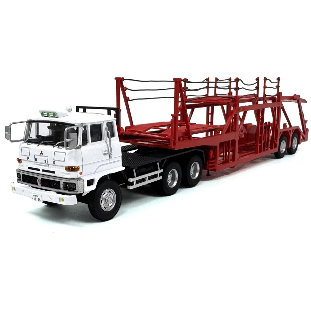 DD Models 1:64 Mitsubishi Fuso FV High Cab Tractors w/ Plastic Transport Trailer Set Diecast Model Car