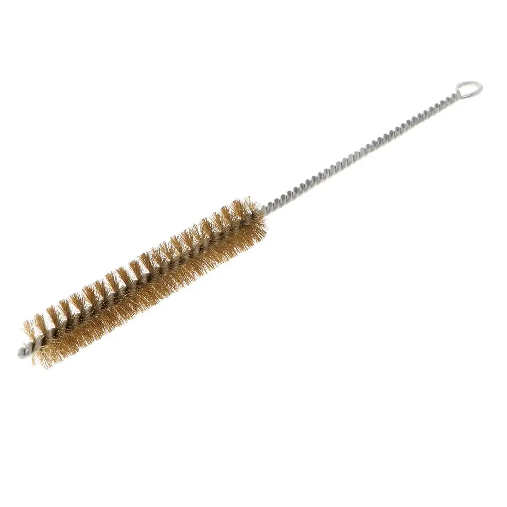 Twisted Wire Pipe Cleaning Brush Brass Alloy Handle Cleaning Tools for Workshop and Home