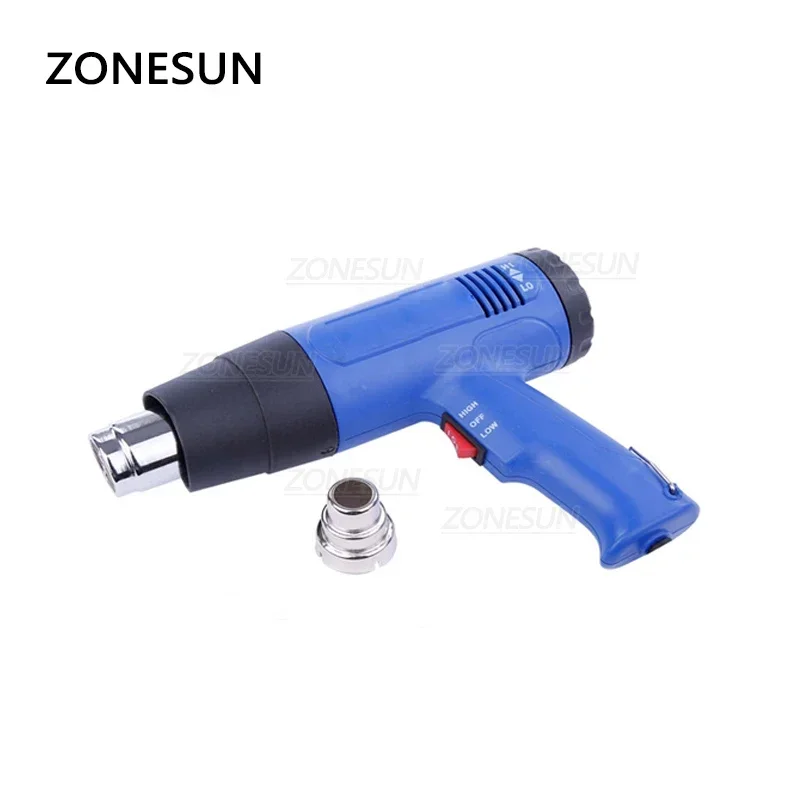 ZONESUN 手動プラスチックシュリンクフィルムシール機ボックスブック電話ポーカーシーラー熱風ガン