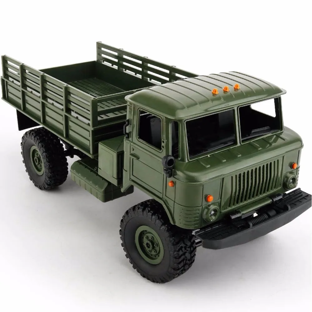 WPL B-24 Remote Control Military Truck DIY Off-Road 4WD RC Car 4 Wheel Drive Climbing GAZ-66 Vehicle for Birthday Gift Toy