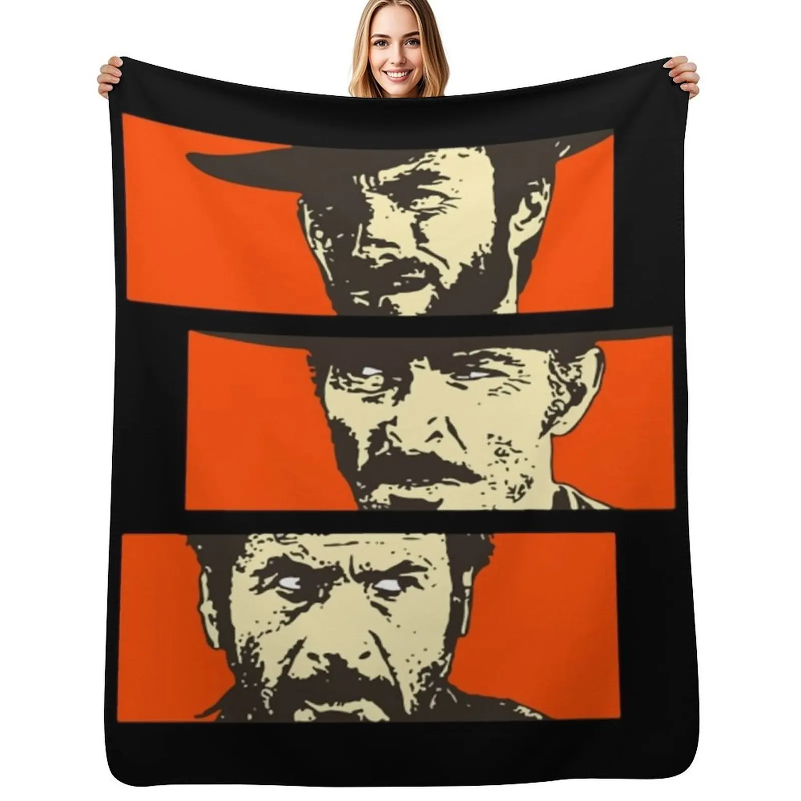 

The Good The Bad And The Ugly Throw Blanket anime Multi-Purpose Bed linens Single Blankets