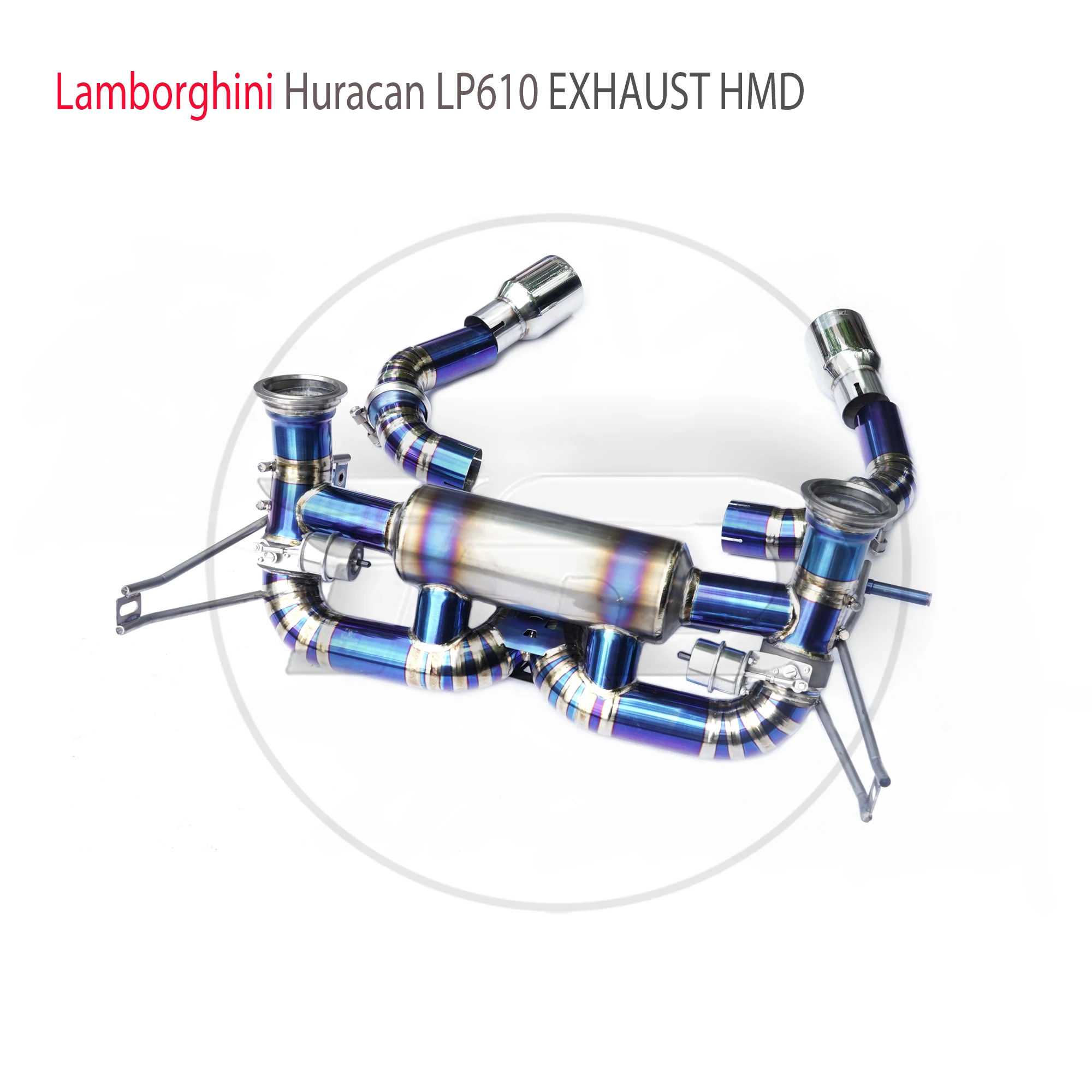 HMD Titanium Alloy Exhaust System Performance Catback For Lamborghini Huracan LP610 Modify STO Style Rear Bumper Valve Muffler