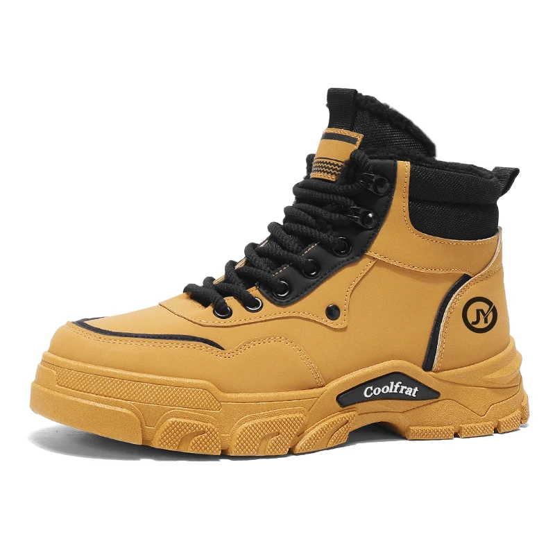 

Мужские ботинки, повседневная обувь, зимняя кожаная дизайнерская обувь на платформе, роскошные ковбойские кроссовки «Челси», уличные защитные ботильоны, 2025 г.