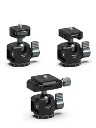 Tripod Heads Hot Shoe 1/4 Screw Hole Tripod Mount Camera Head Adapter Ball Head 360 Panoramic Phone Holder Universal Ballhead