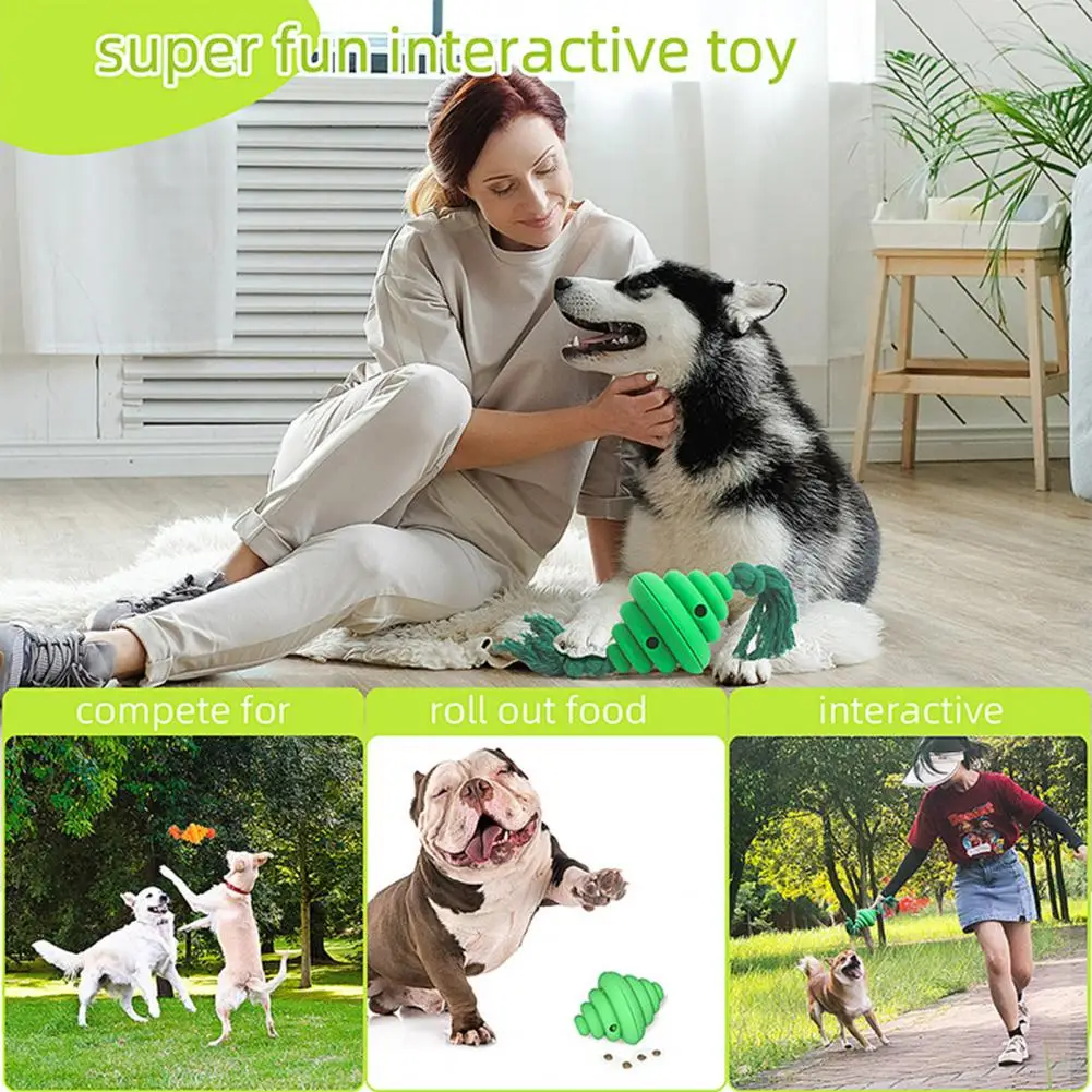 Bite Tear Resistant Dog Toy Multi-functional Dog Toy Honeycomb Shape Teeth Food Dispensing for Outdoor Play Training Teeth