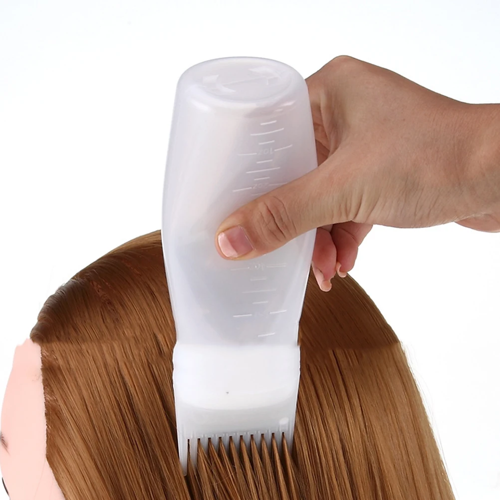 

3 Pcs Shampoo Bottle Hairstylist Dye with Comb Style Applicator Coloring Modeling