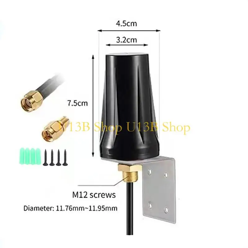 U13B 4G LTE Outdoor Wall Mount Waterproof Antenna SMA Male Antenna for Charging Pile GSM Alarm System Vending Machine