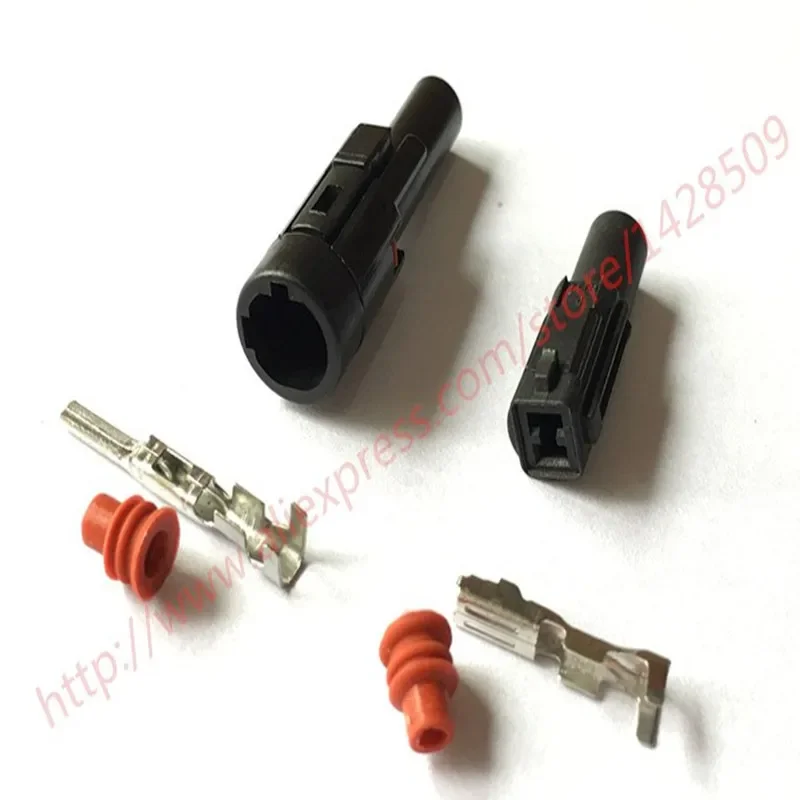 1 Set Furukawa 1 pin circular black waterproof male female electric auto wire connector FW-C-1M-B FW-C-1F-B