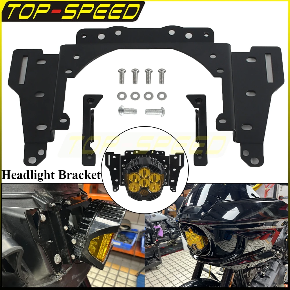 

Мотоциклетный кронштейн для фар LP6, система крепления головного света в сборе для Harley Softail Low Rider ST FXLRST 2022-2025 FXRST 2022-24