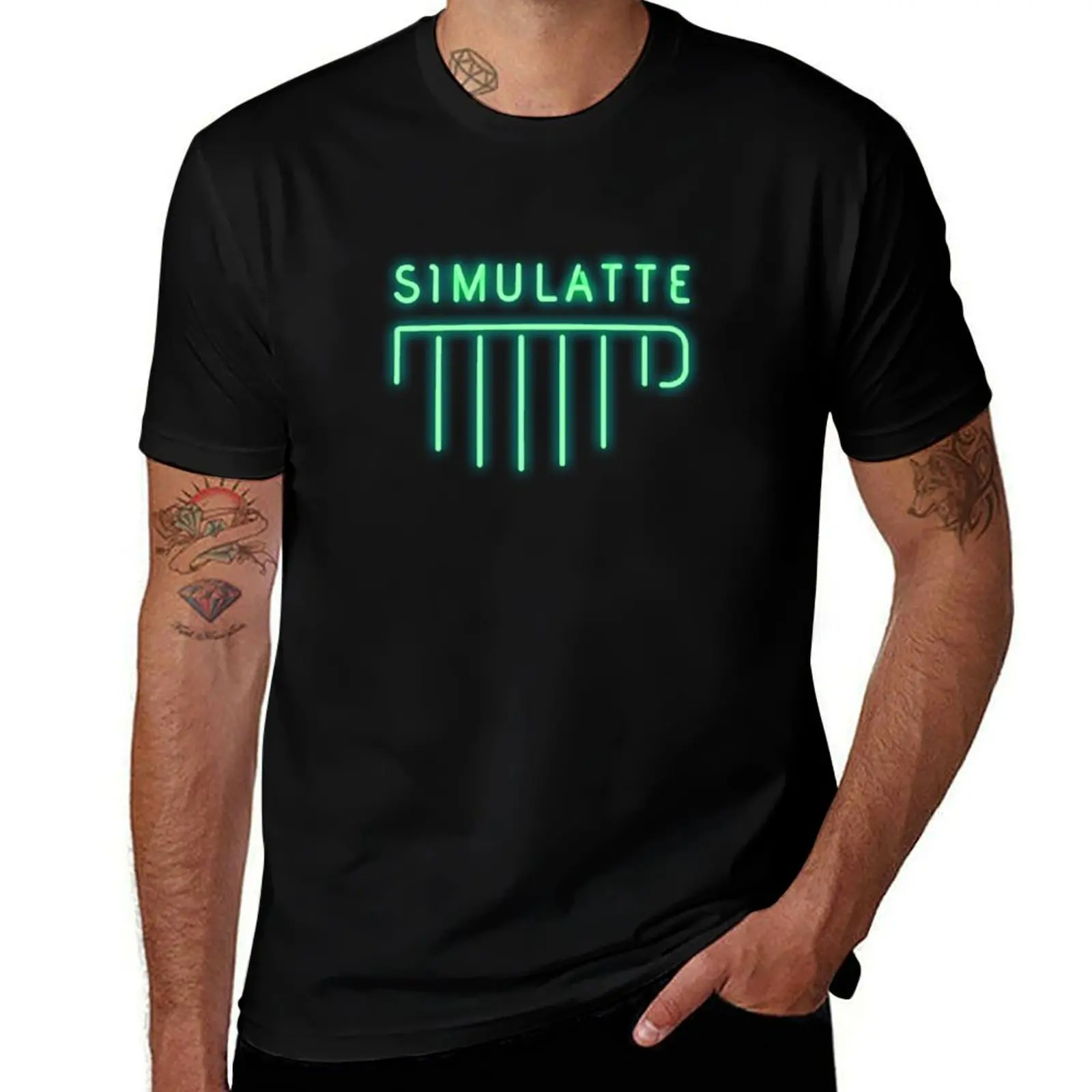 The Matrix Resurrections&x27; Simulatte Café T-Shirt Breathable Mesh Panel T-Shirt