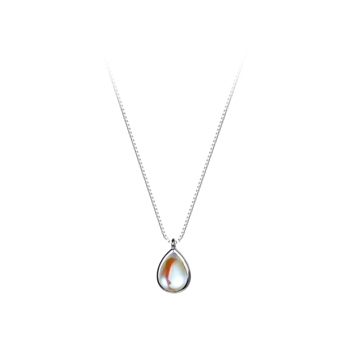 Modian Original Brand Drop Multicolor Crystal Dazzling Necklace For Women Gold Color 925 Sterling Silver Pendant Fashion Jewelry