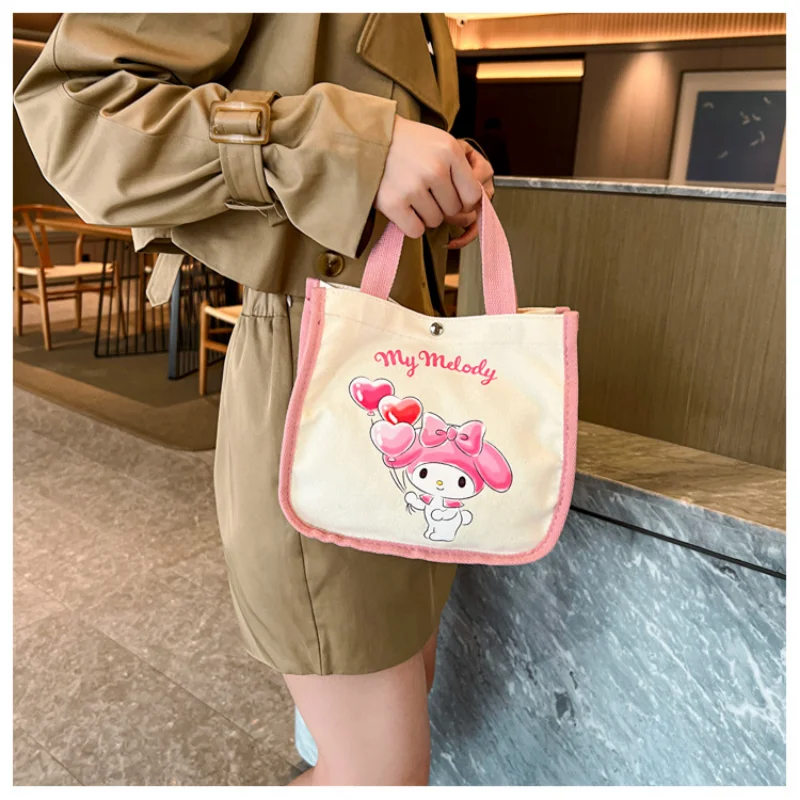 

Sanrio New Melody Casual Handbag Cute and Lightweight Stain-Resistant Waterproof Large Capacity Canvas Bag