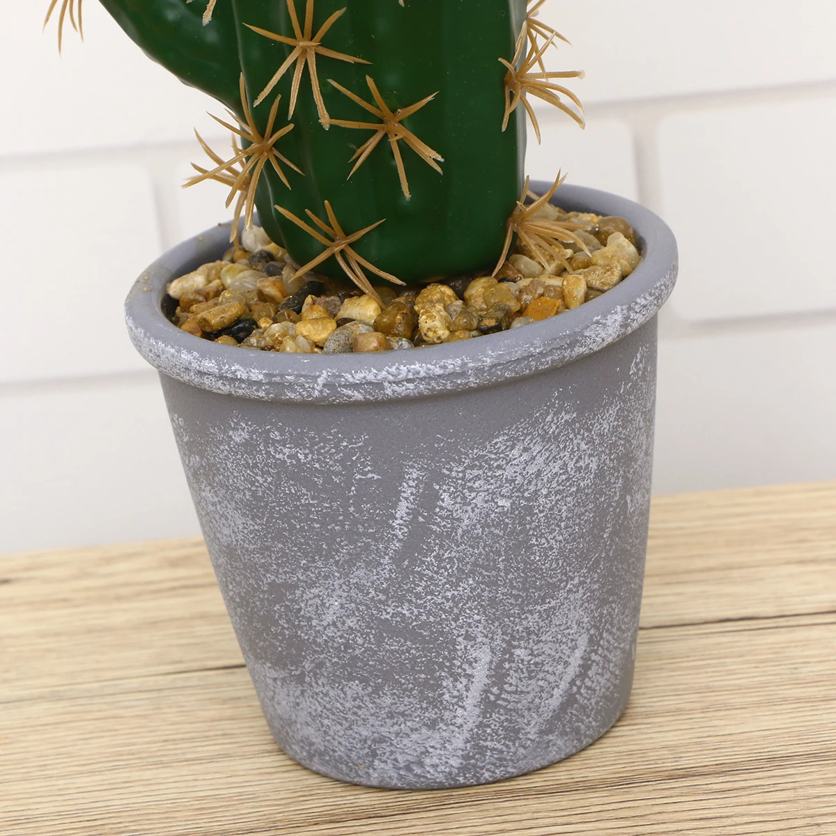 

Double-Head Simulation Cactus Plants Artificial Tropical Bonsai Decor for Home Office Desk Table Potted Realistic Fake Plant