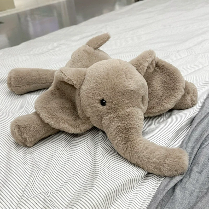Muñeco de elefante de peluche Kawaii de 60cm, juguete para niños, cojín trasero, orejas de animales de peluche bonitas, elefante, muñeca de acompañamiento para niños, regalo de Navidad