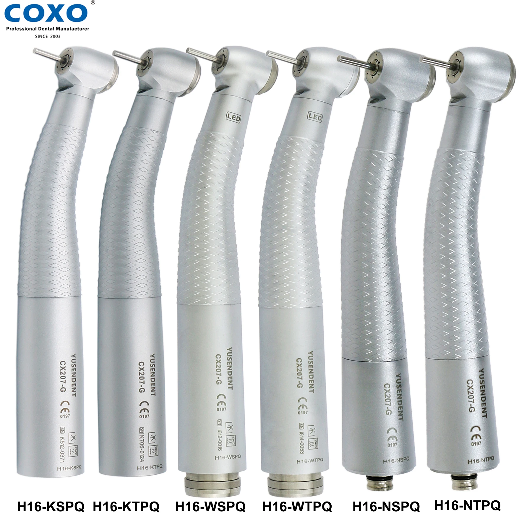 COXO Dental High Speed Handpiece Dental Turbine LED Fiber Optic Handpiece CX207 Fit KAVO NSK WH Dentistry Products Dentist Tools