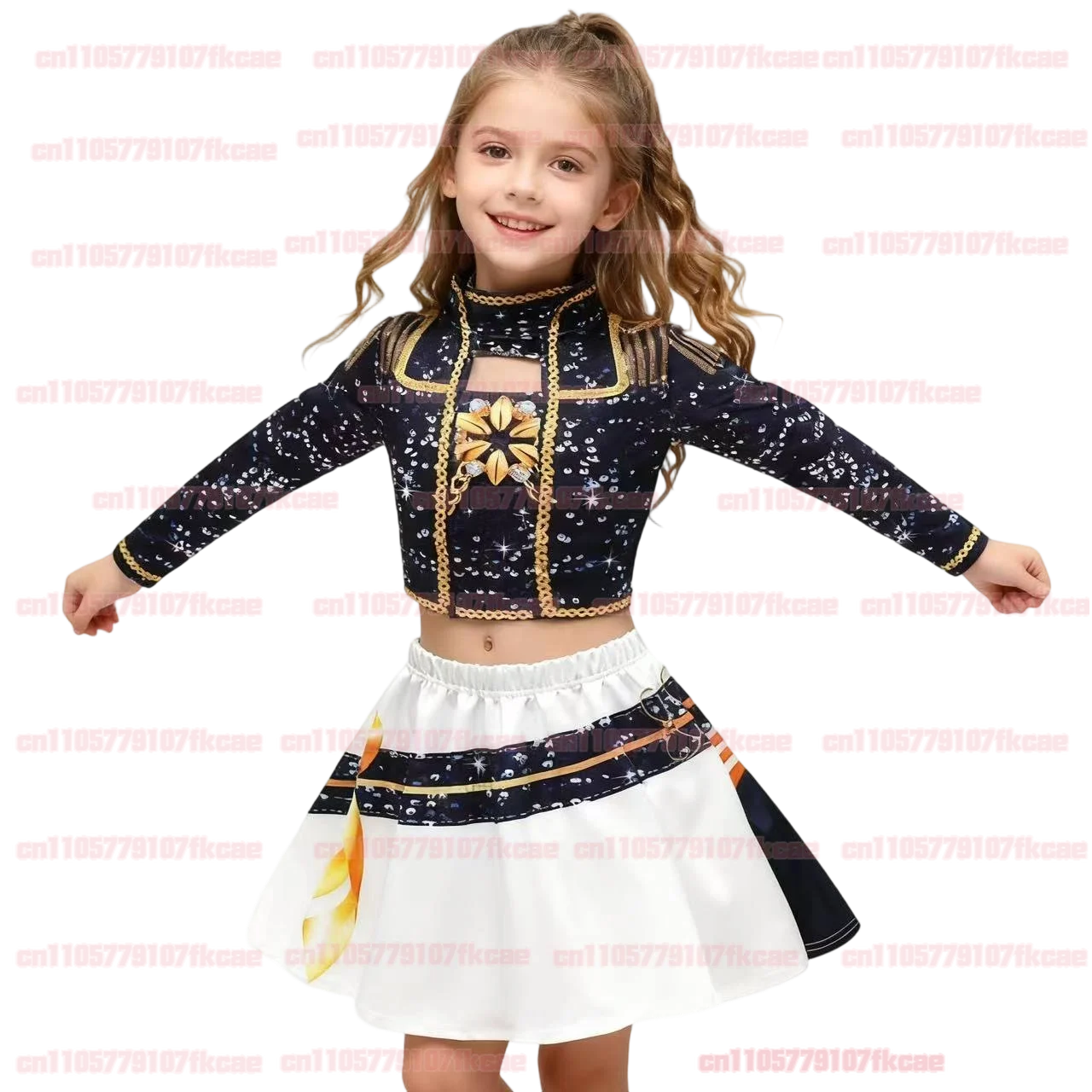KPOP rumi zoey mira kids girls Black Golden Demon Cosplay Costume Children's Performance Clothes for Halloween costume