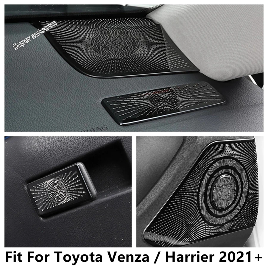 

Car Door Speaker / Glove Box / Dashboard Air AC Vent Outlet Cover Trim Metal Accessories For Toyota Venza / Harrier 2021 - 2024