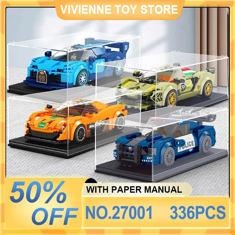 

MOULD KING 27001 27002 27003 27004 Sport Racing Car Model With Display Box Assembly Toy Building Blocks Brick Christmas Gift Kid