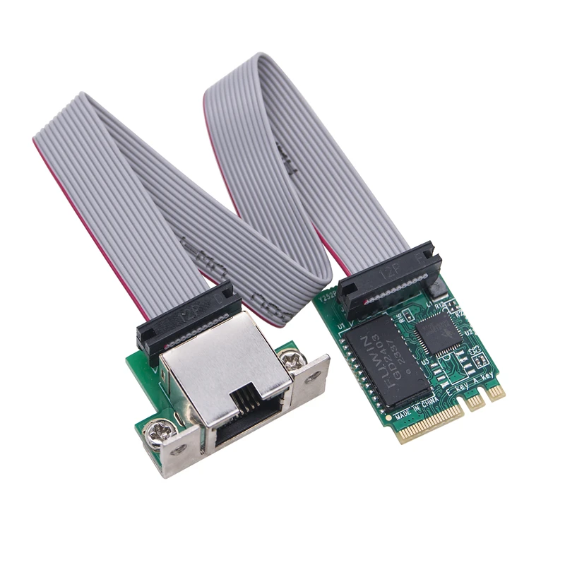 M.2 A+E KEY 2.5Gb Ethernet LAN Card M2 A/E to RJ45 COM Port Network Adapter RTL8125BG Chip 2.5G/1G/100Mbps Gigabit Network Cards — zdjęcie 3