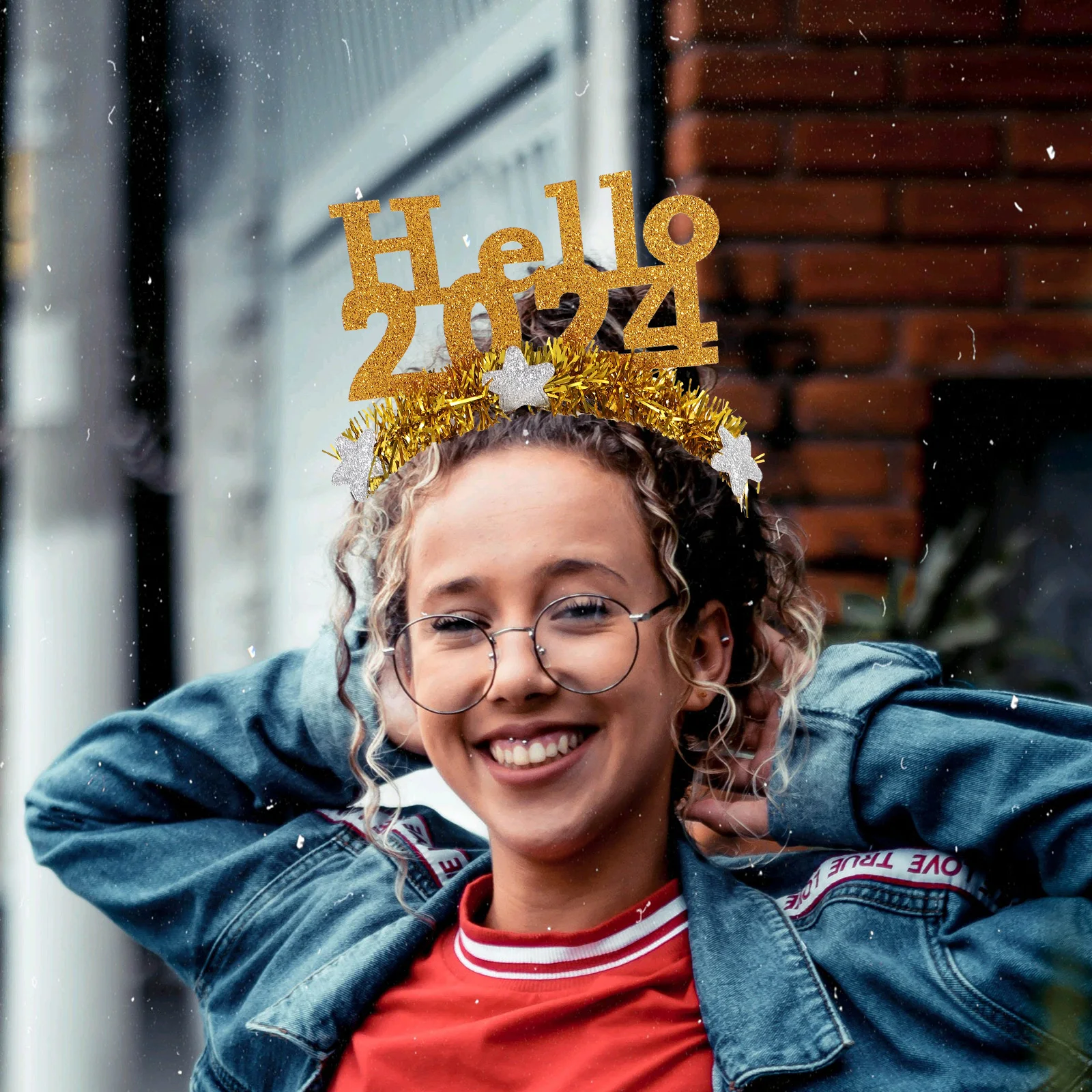 

2024 New Year Hair Hoops Golden Party Headdress Festive Accessories Women Students Graduation Bright Non Fading Summer Decor